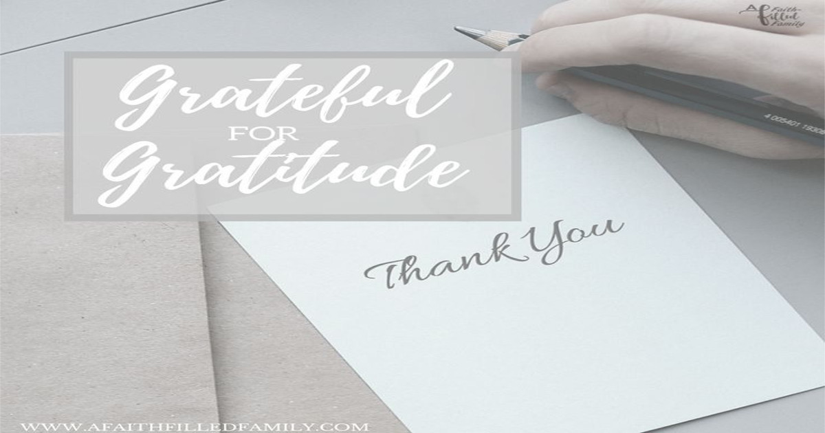 Grateful for Gratitude